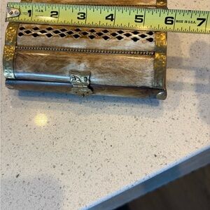 Vintage Camel bone and Brass trinket jewelry box​